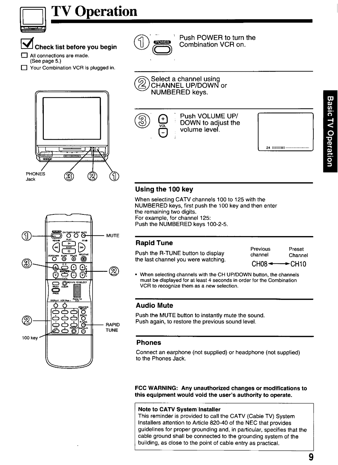 Panasonic PV-M2066 manual 