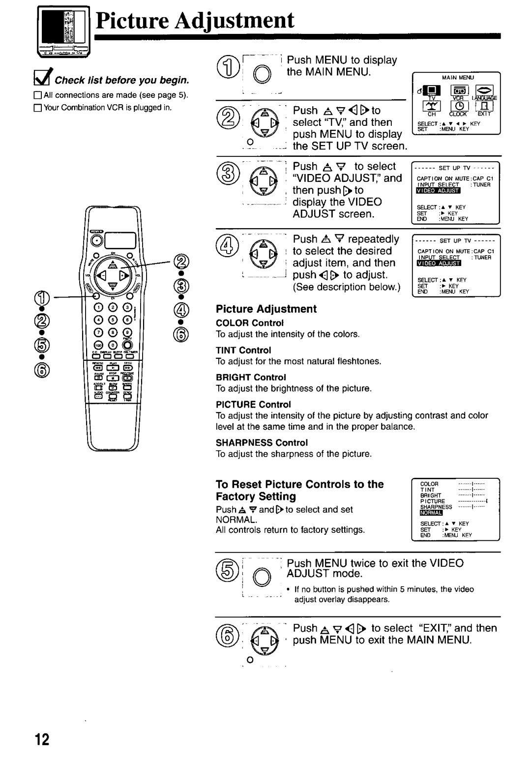 Panasonic PV-M2737 manual 