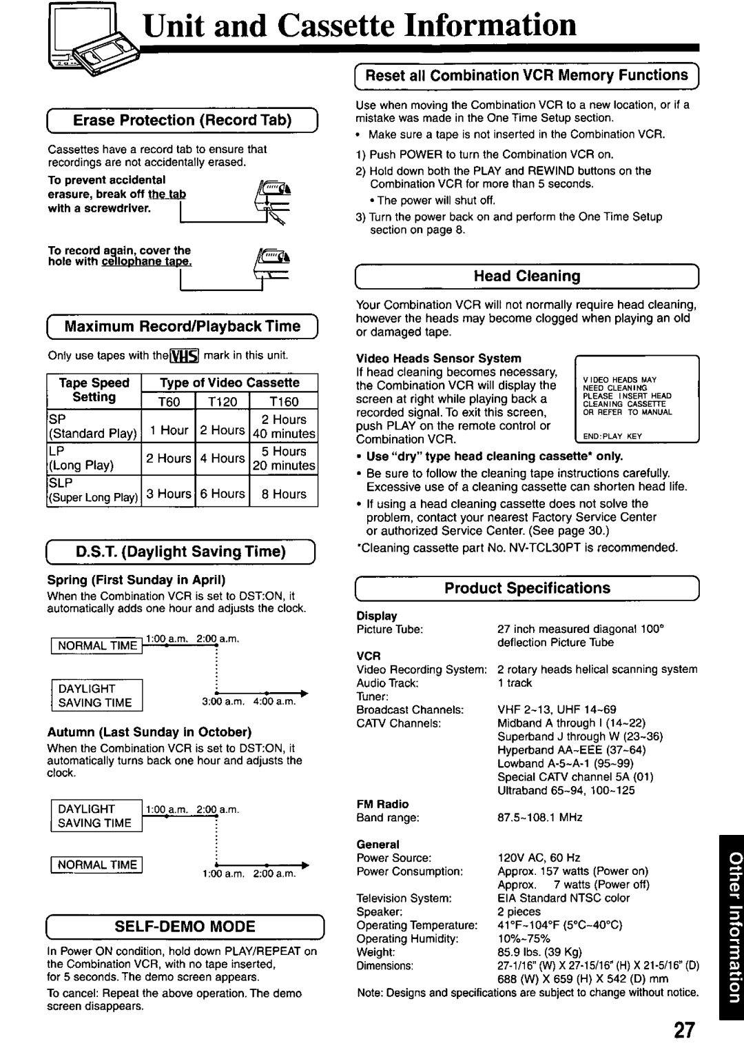 Panasonic PV-M2737 manual 