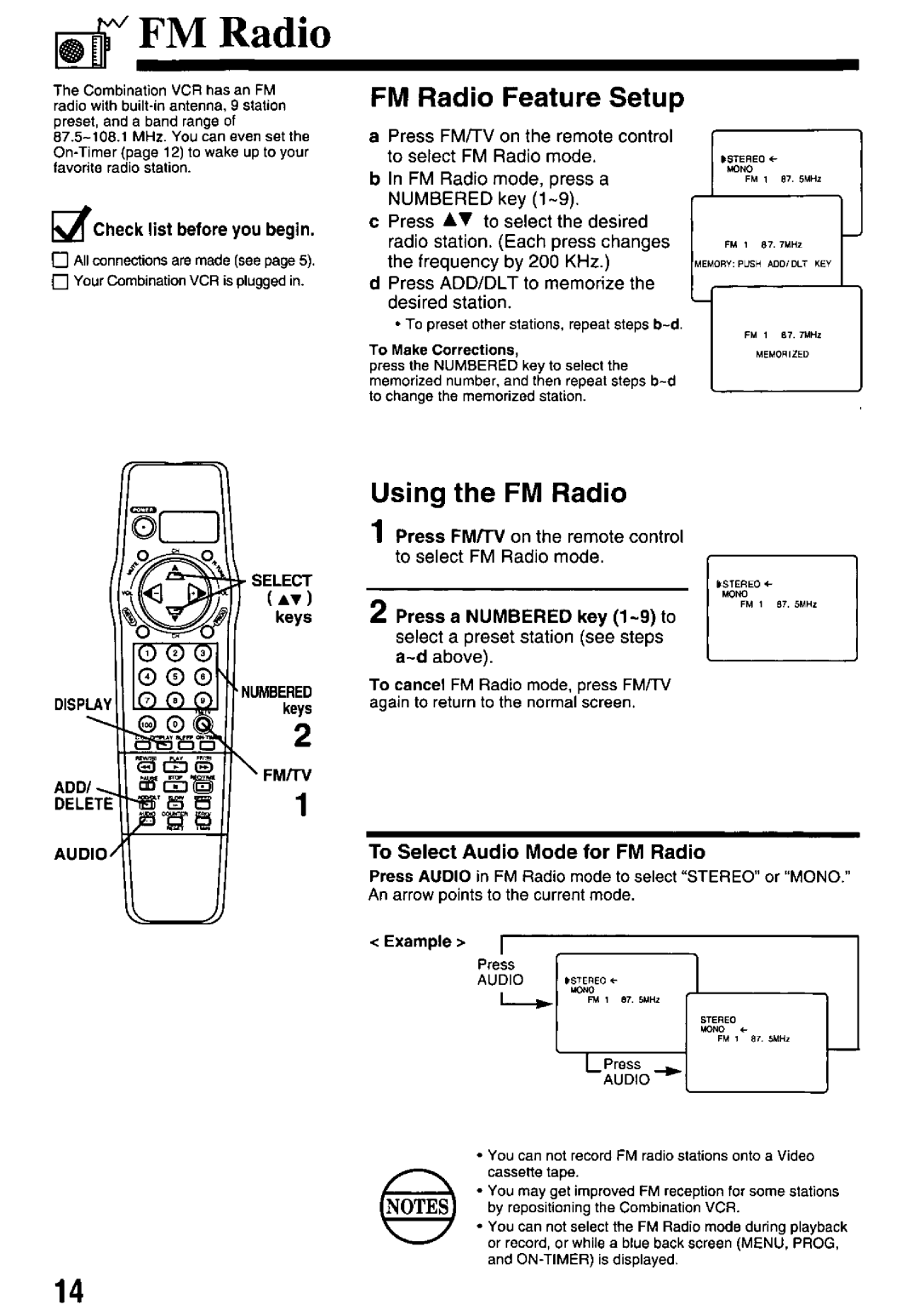 Panasonic PV-M2738 manual 