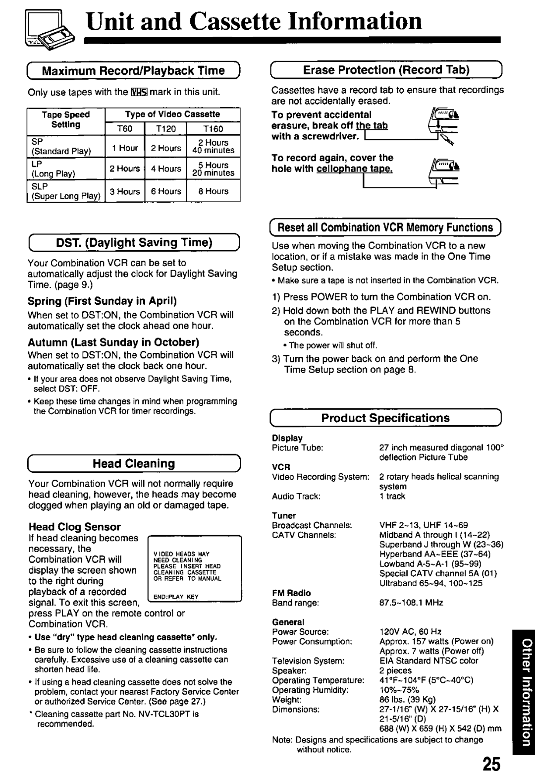 Panasonic PV-M2738 manual 