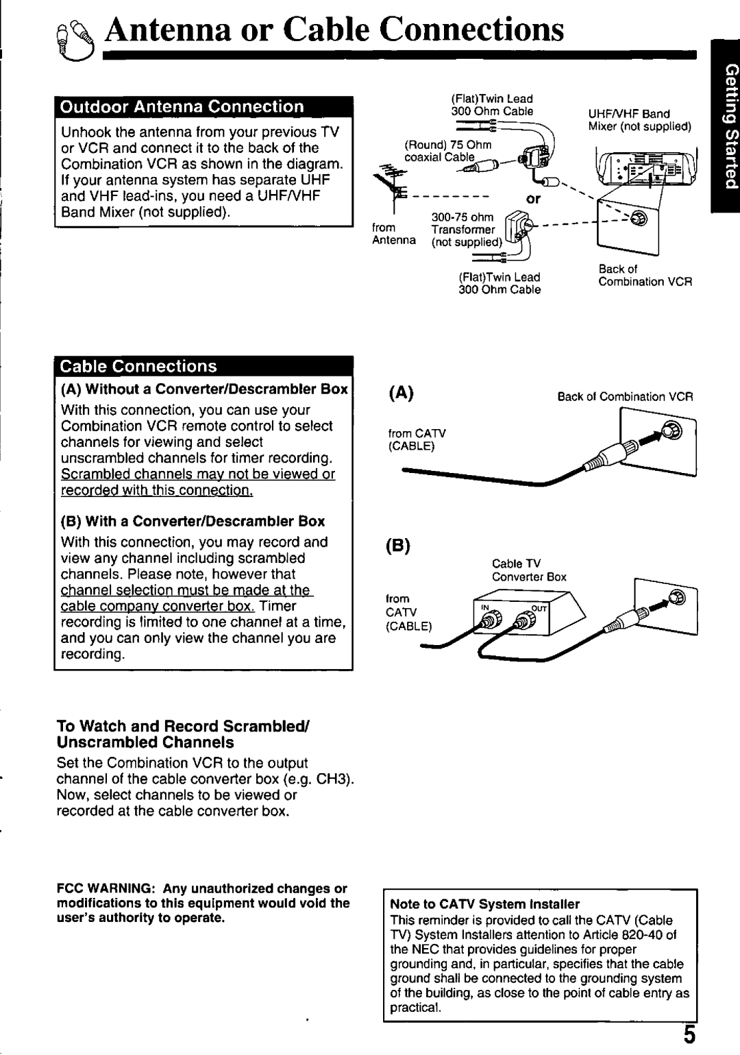 Panasonic PV-M2738 manual 