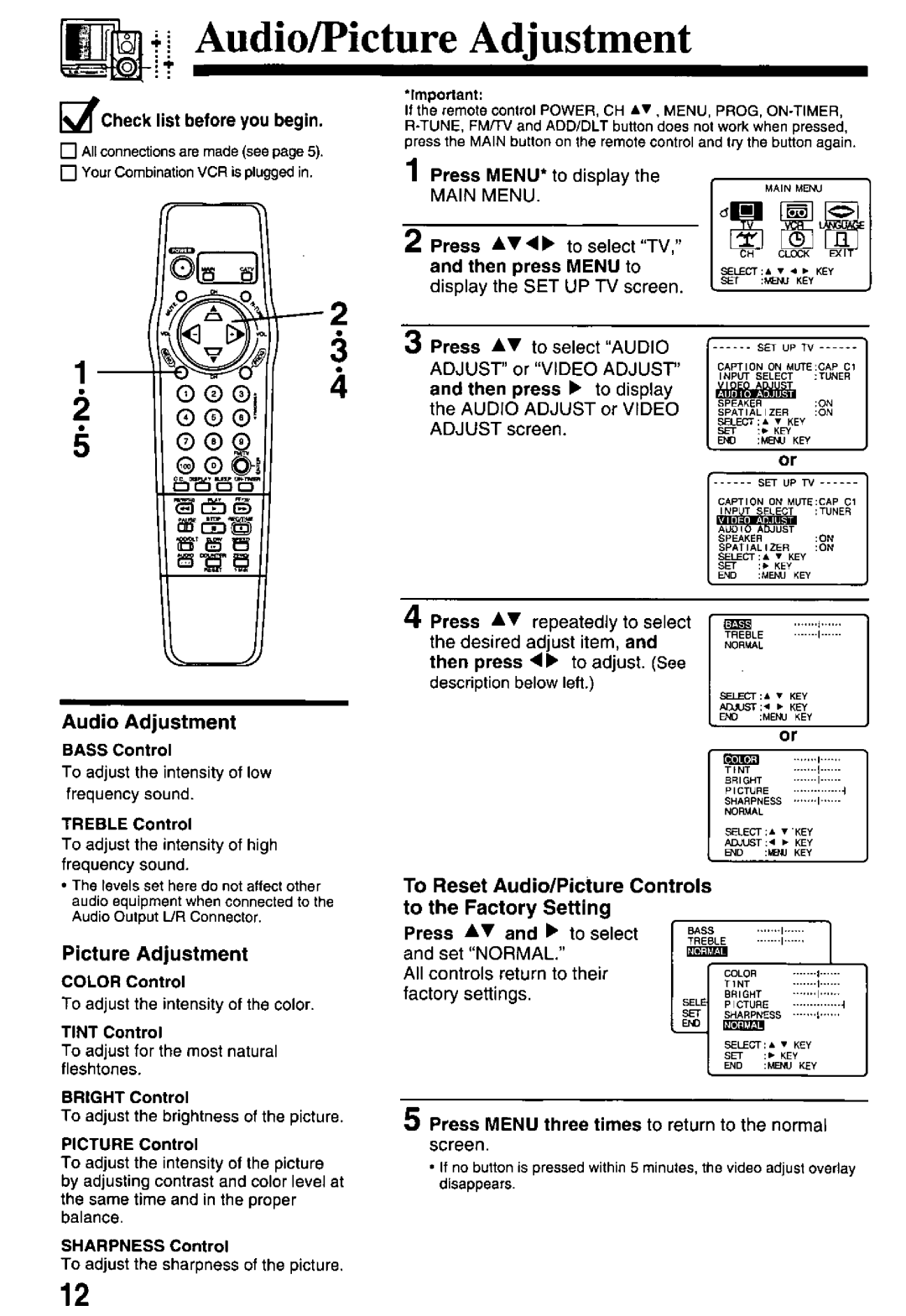 Panasonic PV-M2768 manual 