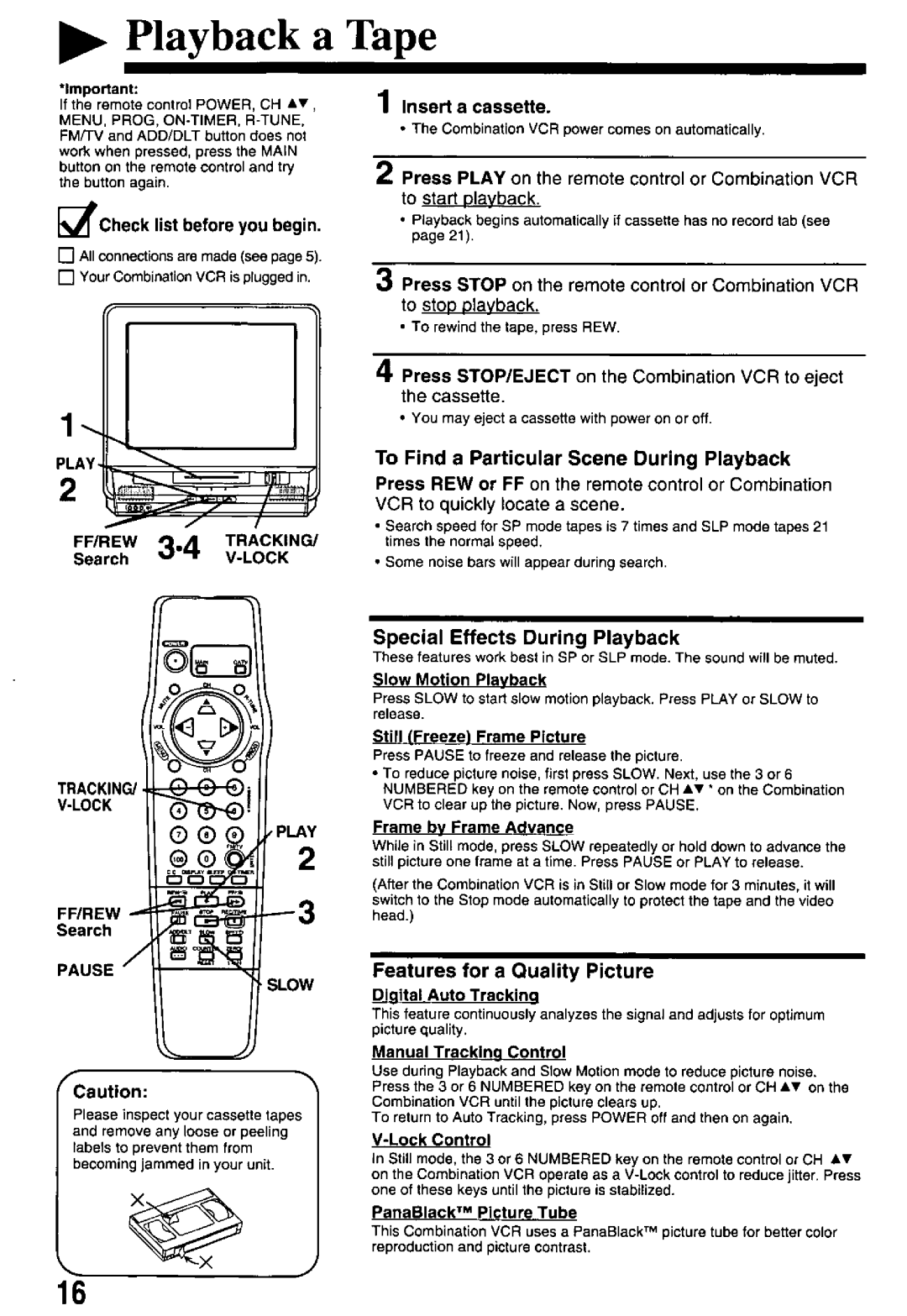 Panasonic PV-M2768 manual 