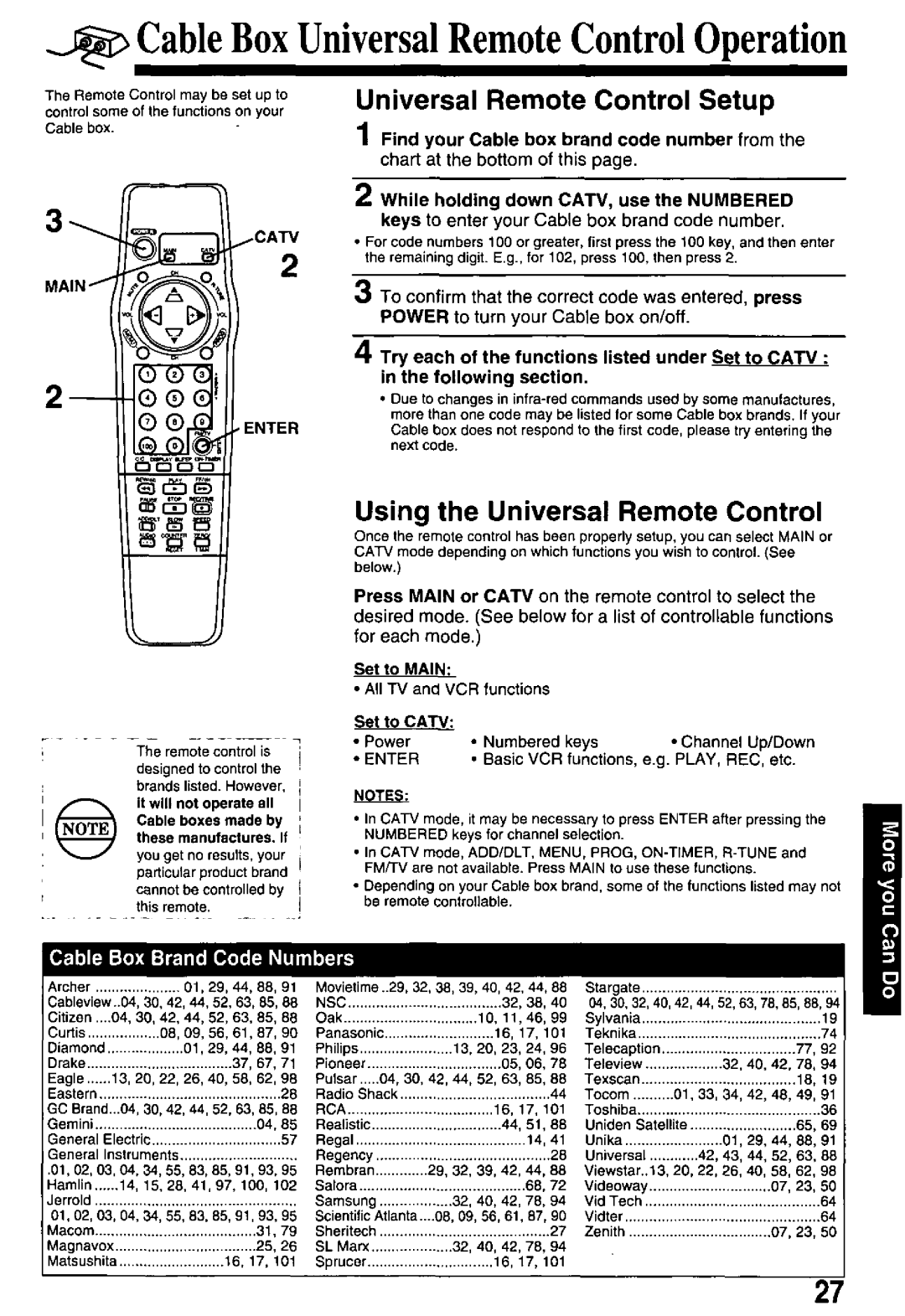 Panasonic PV-M2768 manual 