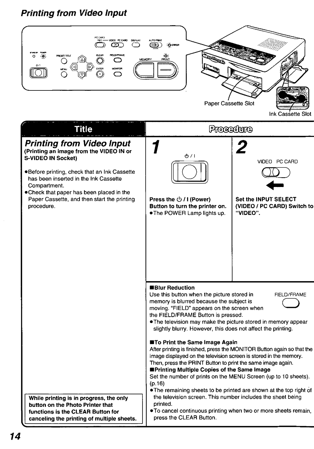 Panasonic PV-PD2000 manual 