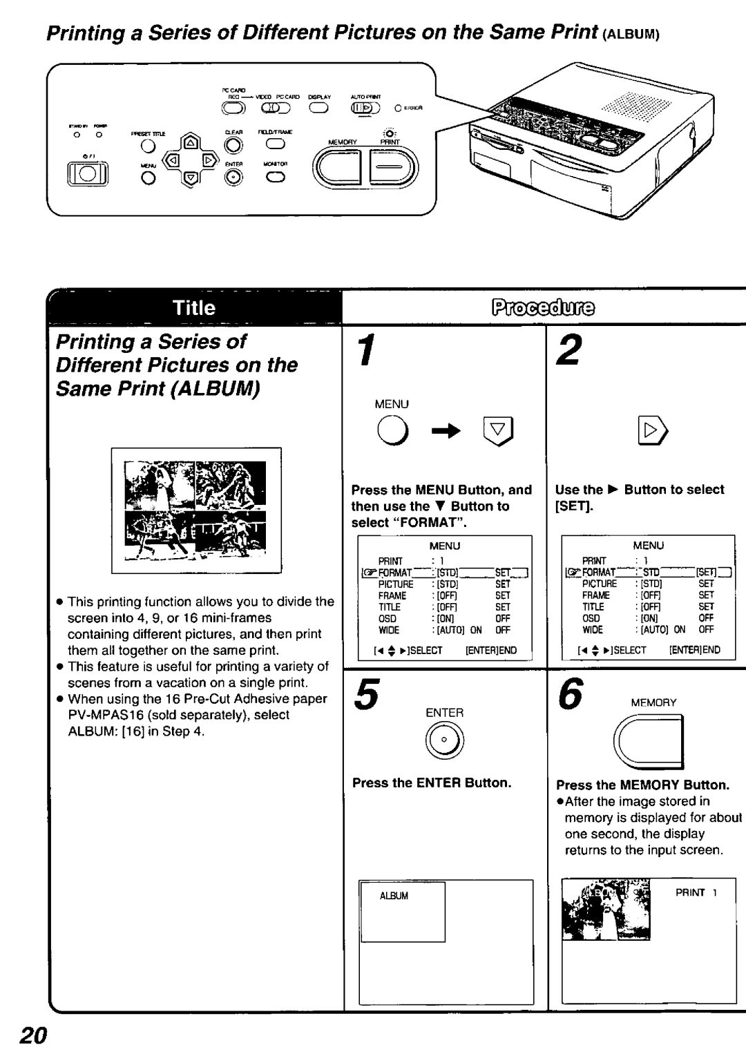 Panasonic PV-PD2000 manual 