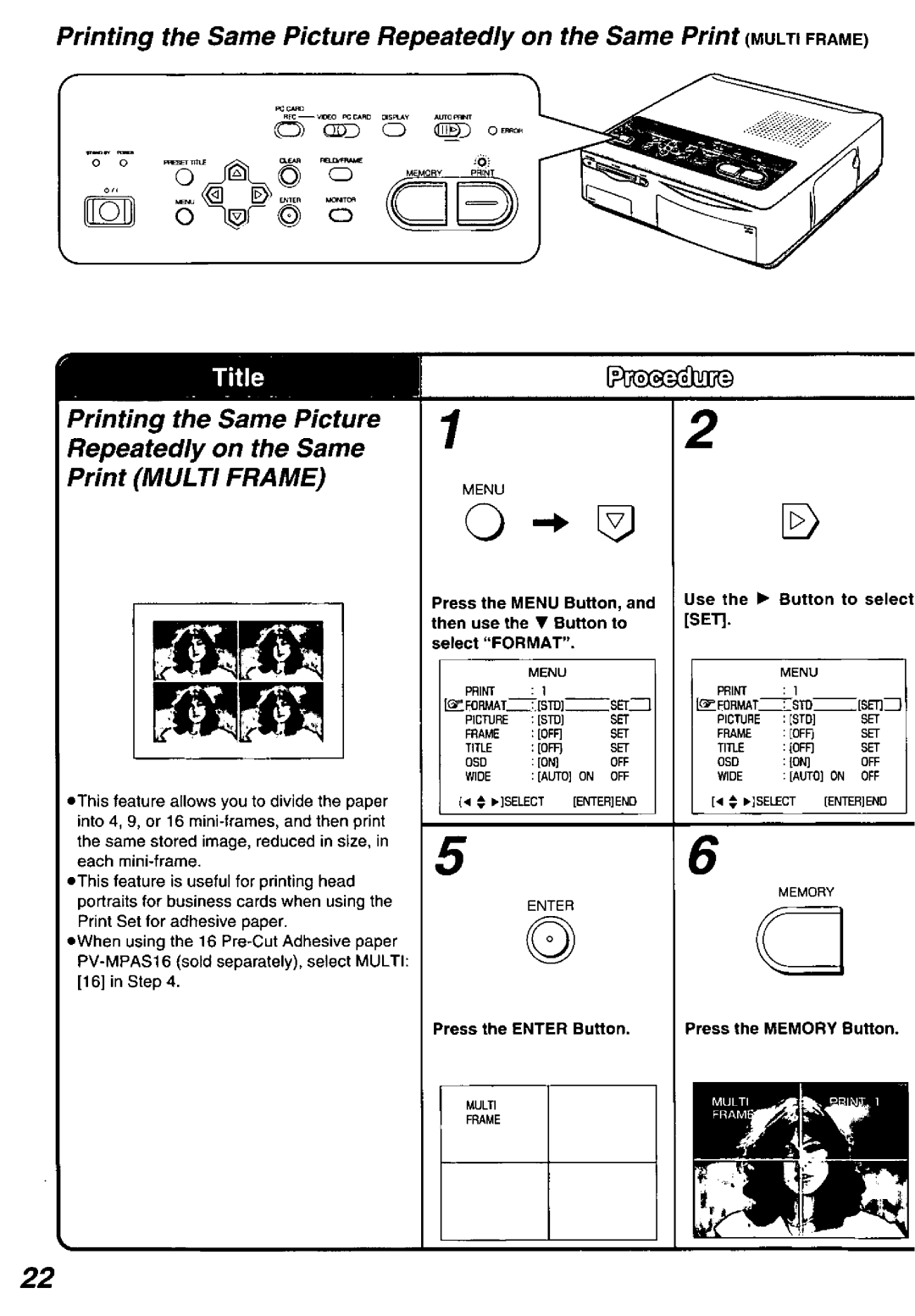 Panasonic PV-PD2000 manual 