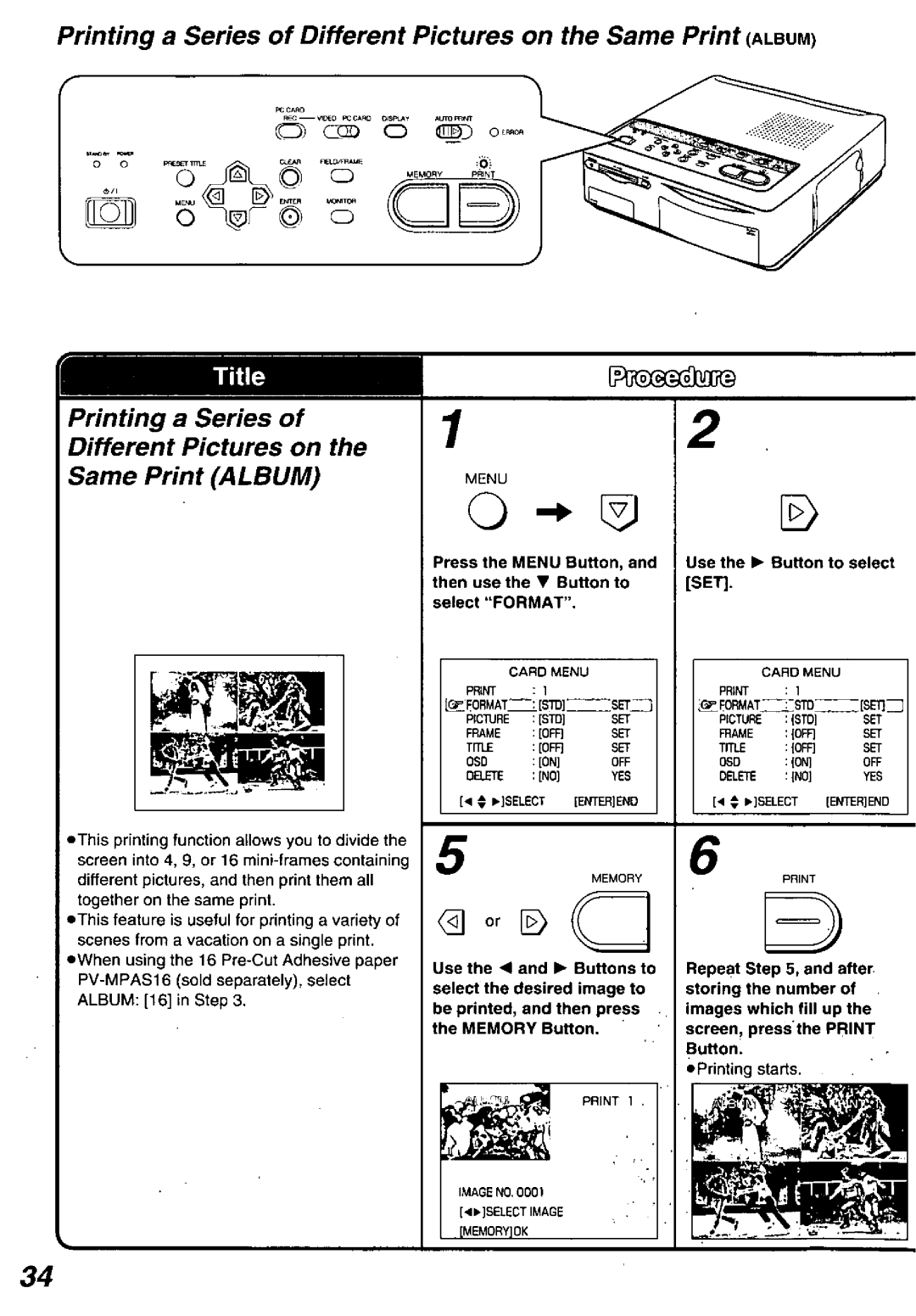 Panasonic PV-PD2000 manual 