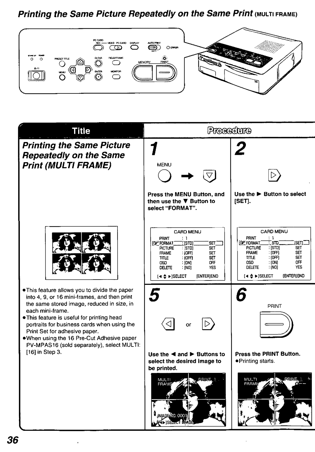 Panasonic PV-PD2000 manual 