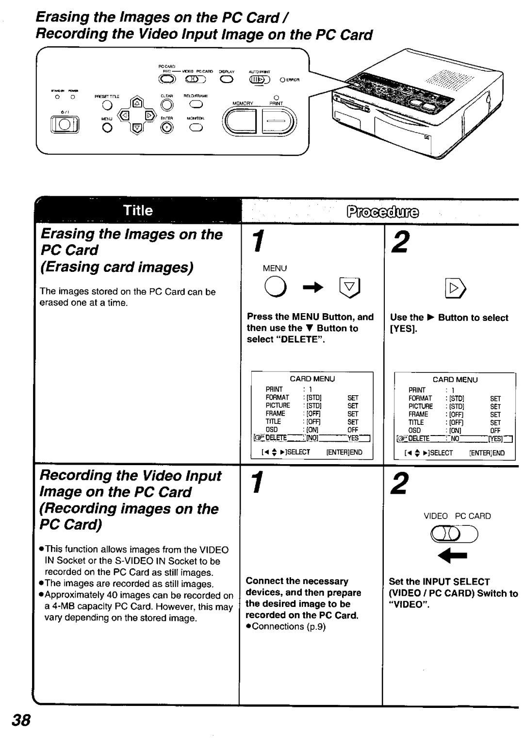 Panasonic PV-PD2000 manual 