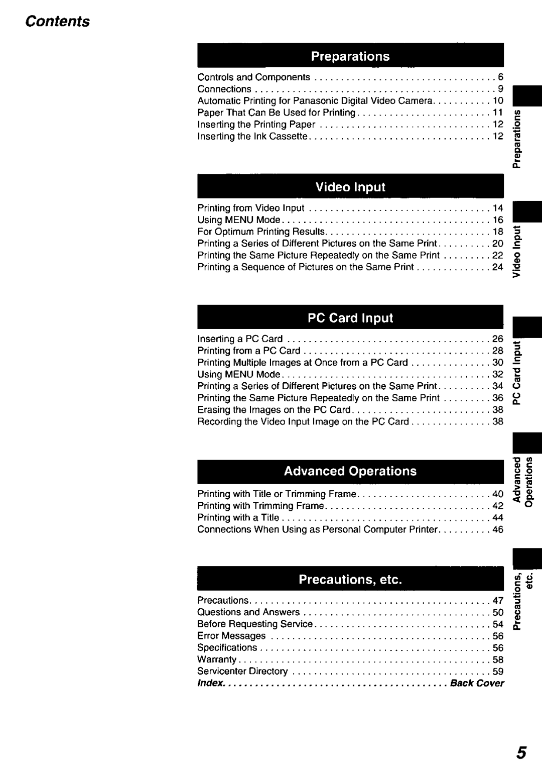 Panasonic PV-PD2000 manual 