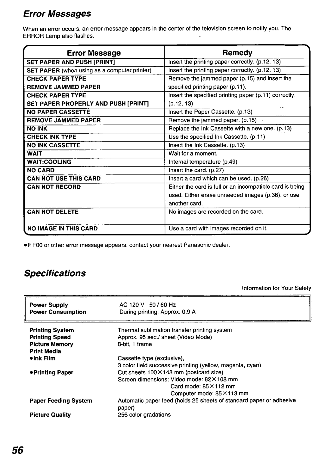 Panasonic PV-PD2000 manual 