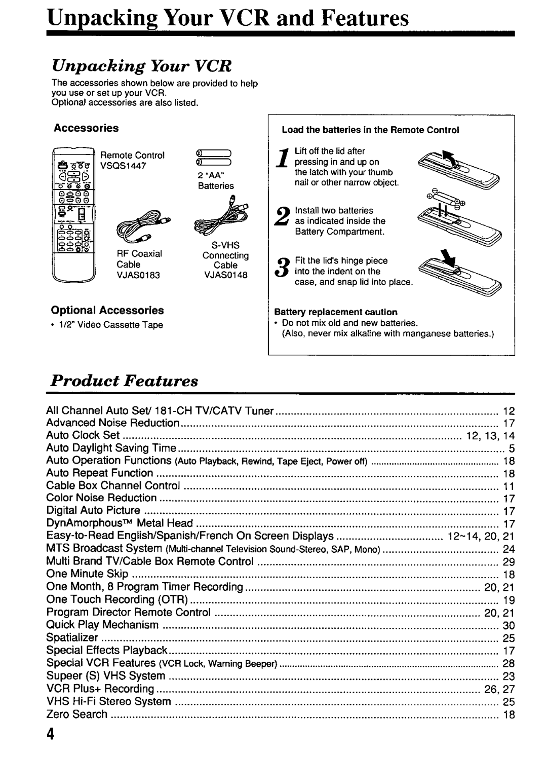 Panasonic PV-S4670 manual 