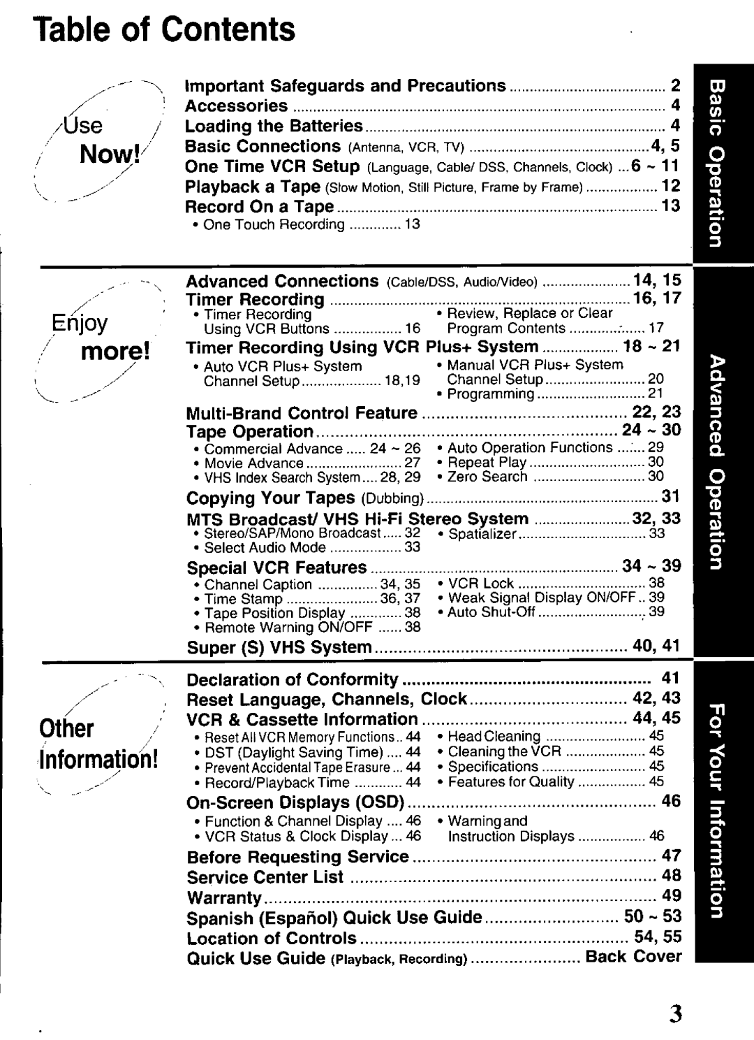 Panasonic PV-S9670 manual 