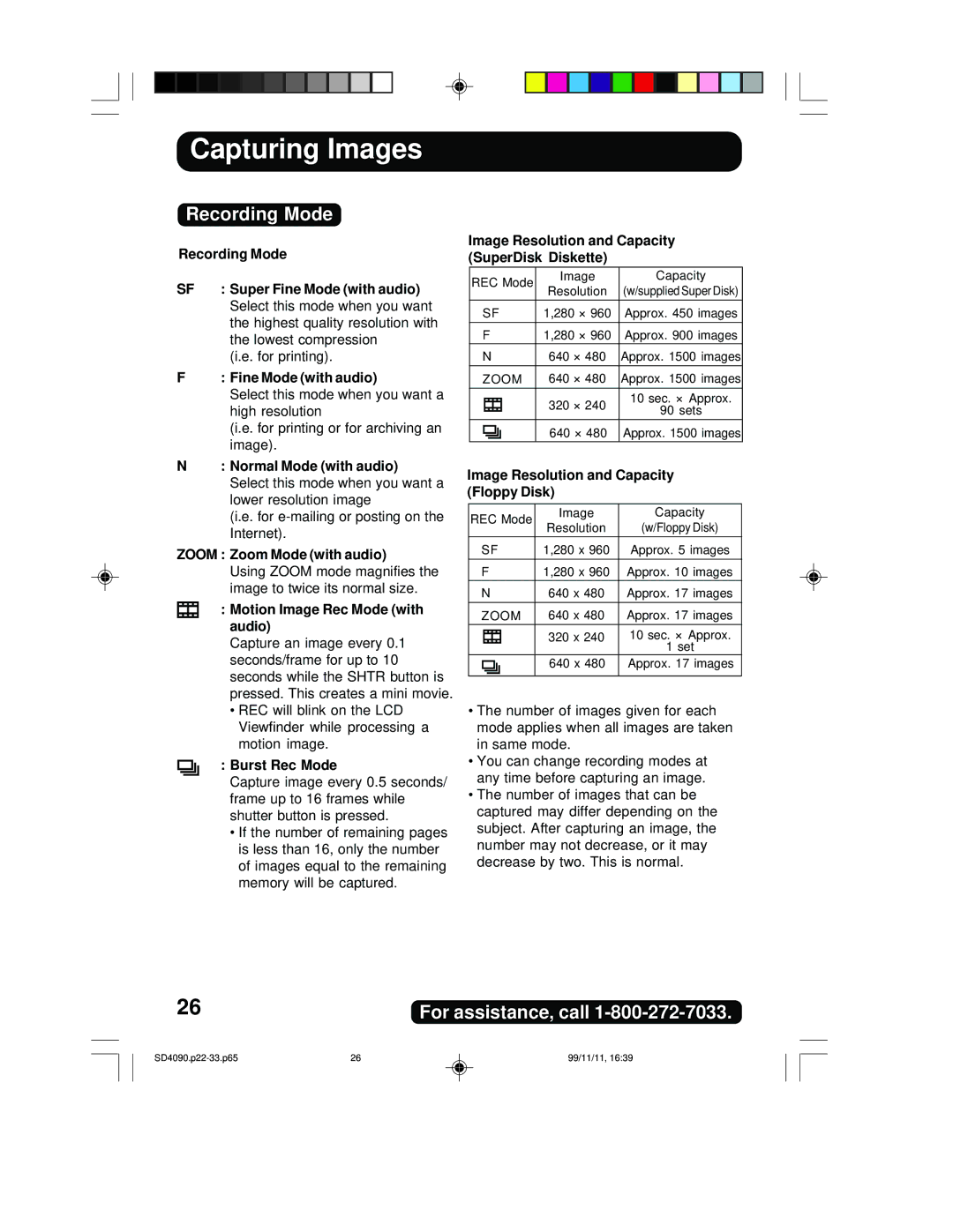 Panasonic PV-SD4090 operating instructions Recording Mode 