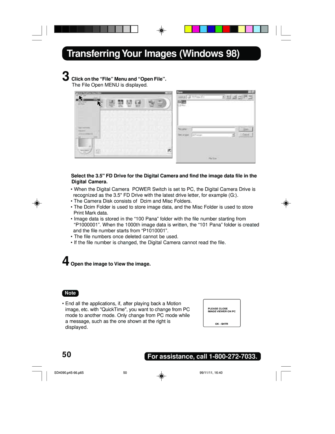 Panasonic PV-SD4090 operating instructions Open the image to View the image 