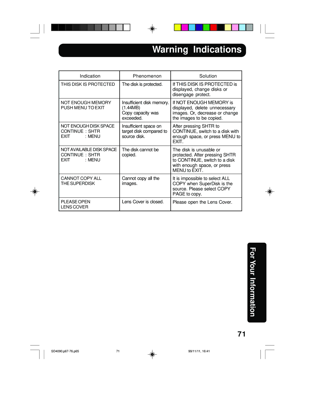 Panasonic PV-SD4090 operating instructions Exit 