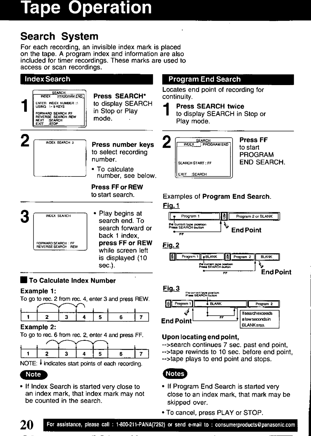 Panasonic PV-V4521, PV-V4021 manual 