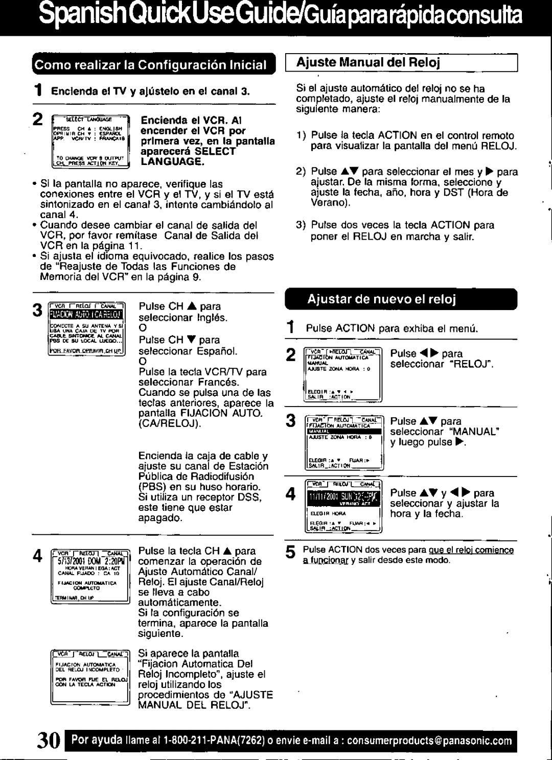 Panasonic PV-V4521, PV-V4021 manual 