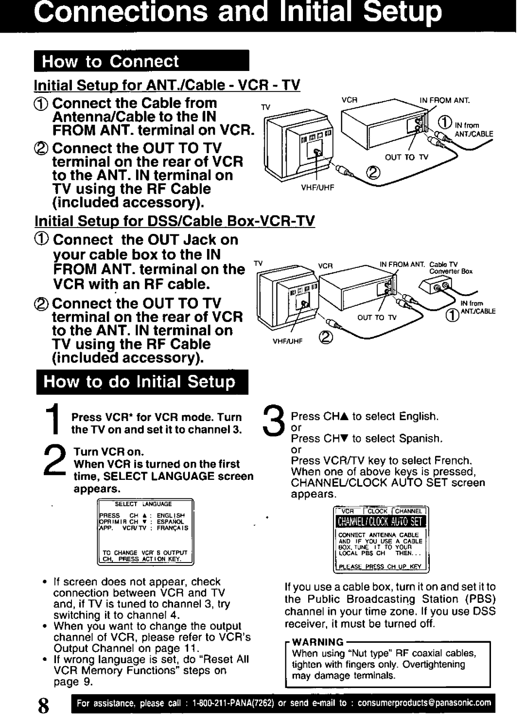 Panasonic PV-V4521, PV-V4021 manual 