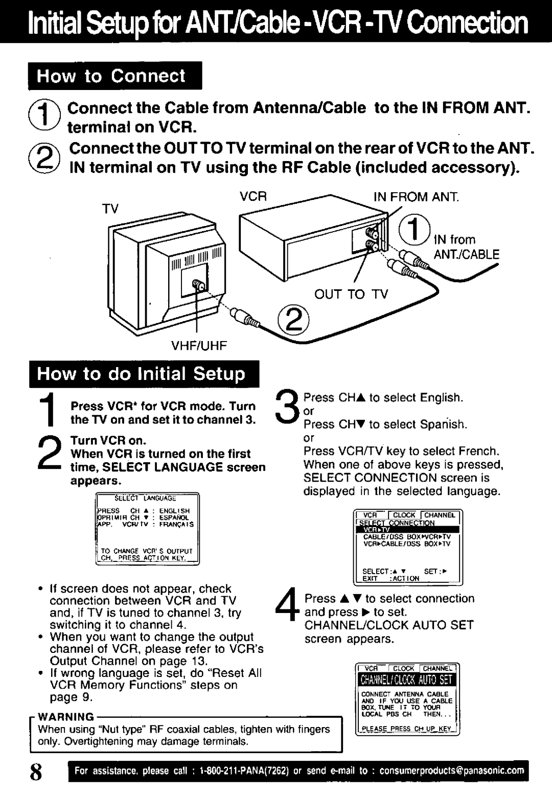 Panasonic PV-V4611 manual 