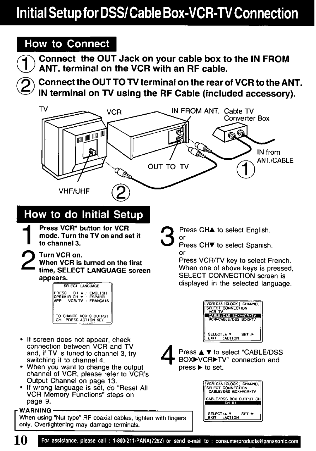 Panasonic PV-V4621 manual 