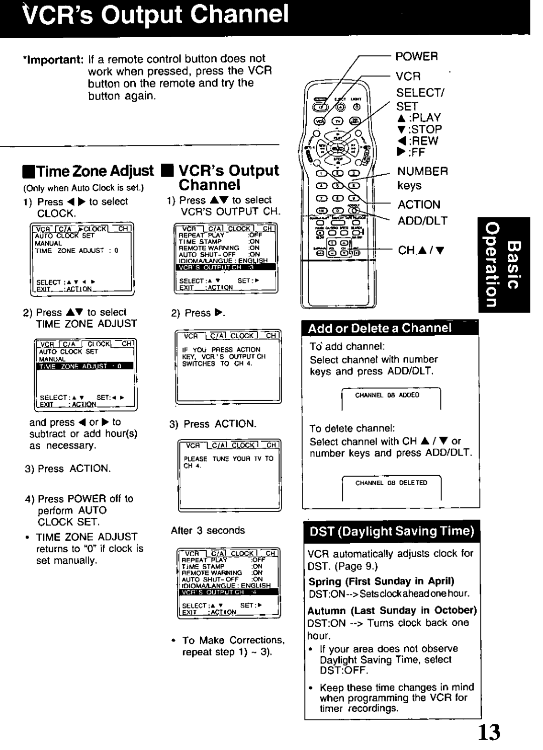 Panasonic PV-V4621 manual 