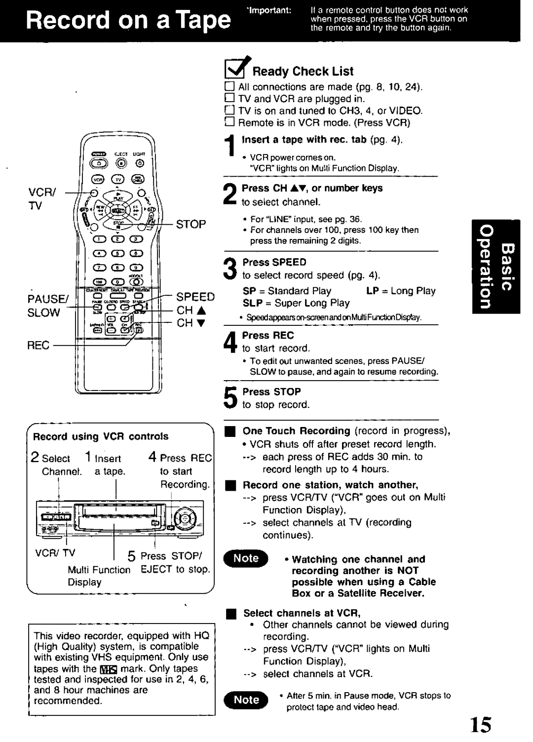 Panasonic PV-V4621 manual 