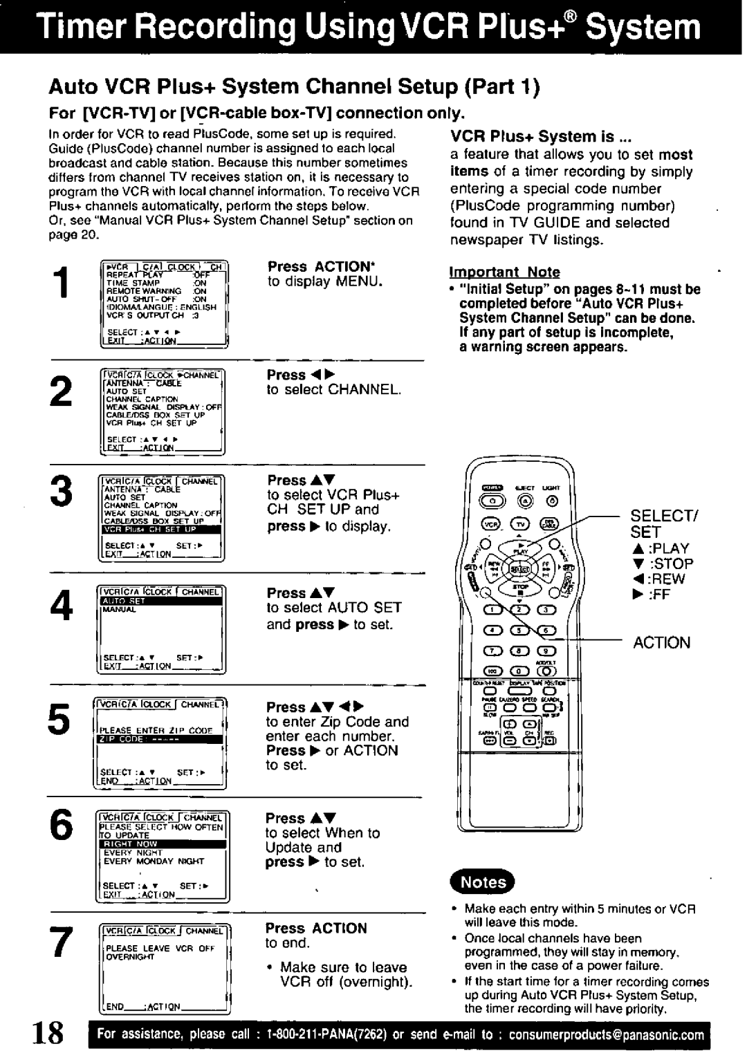 Panasonic PV-V4621 manual 