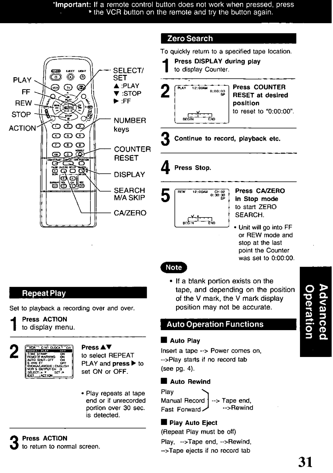 Panasonic PV-V4621 manual 