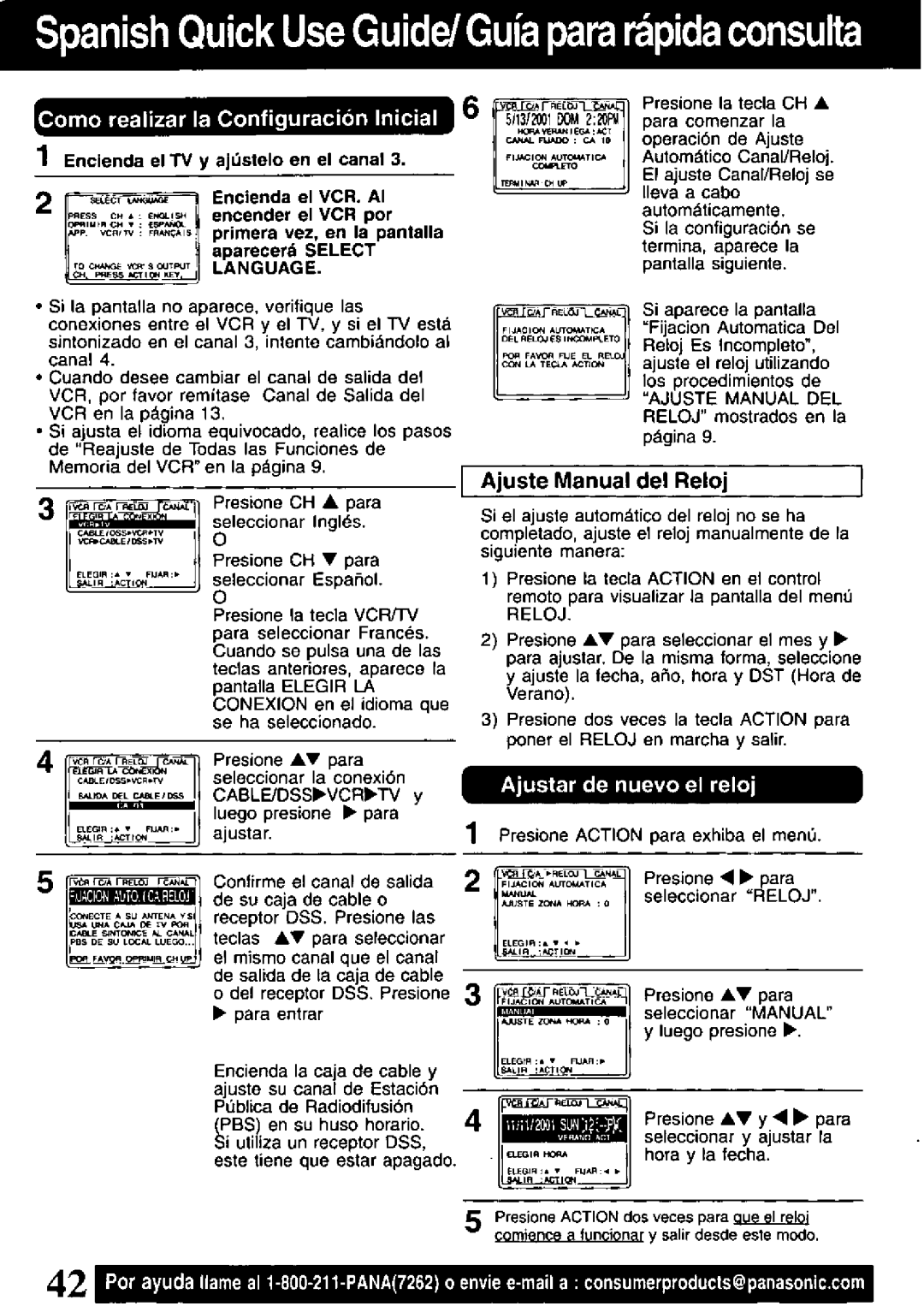 Panasonic PV-V4621 manual 