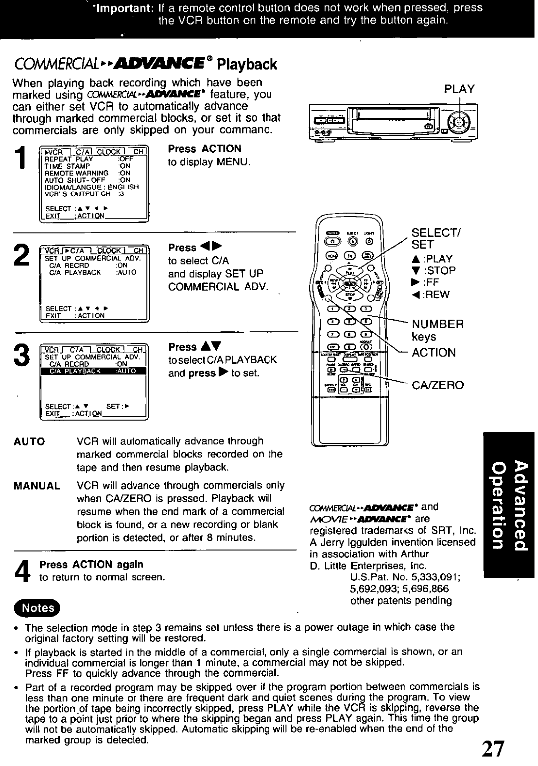 Panasonic PV-V4621 manual 