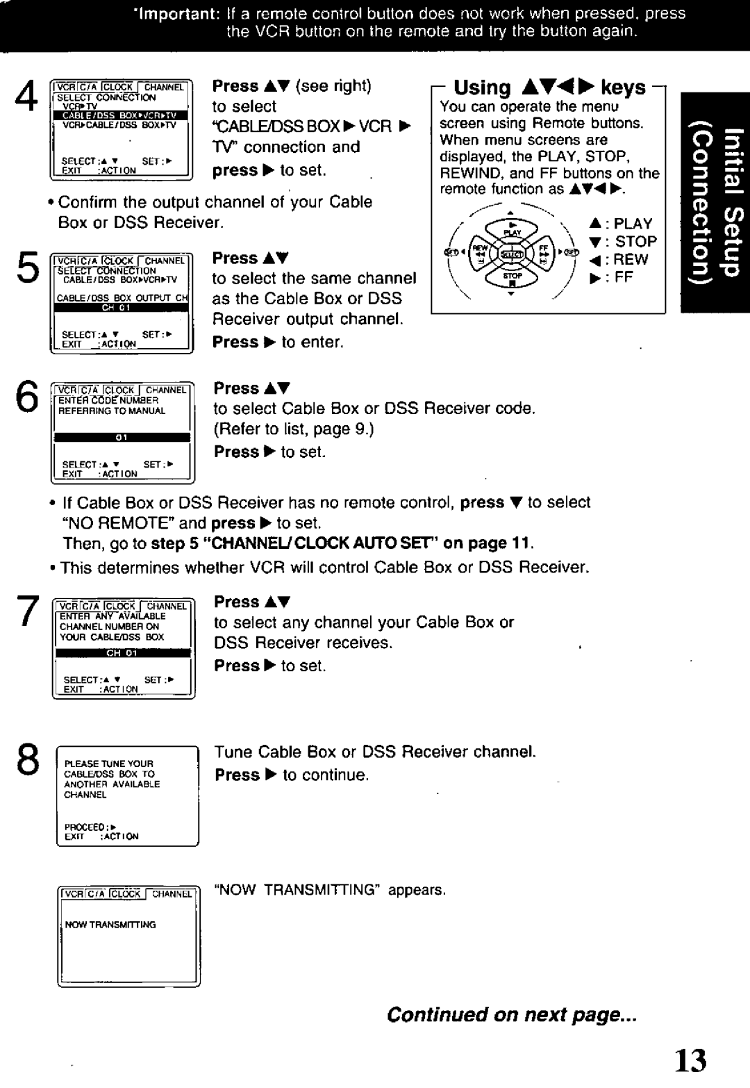 Panasonic PV-VS4821 manual 