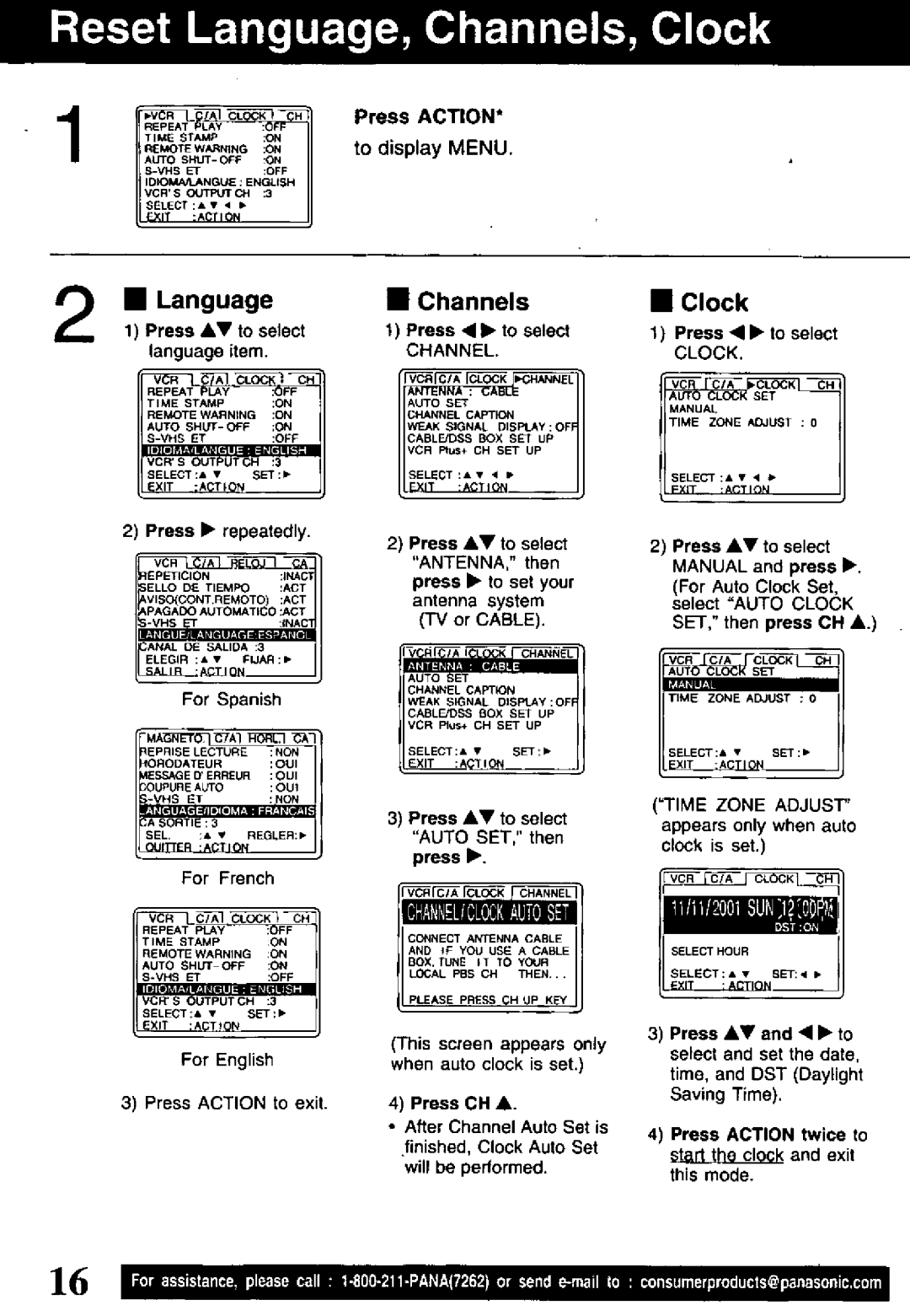 Panasonic PV-VS4821 manual 