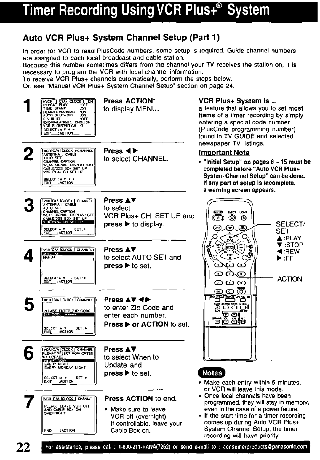 Panasonic PV-VS4821 manual 