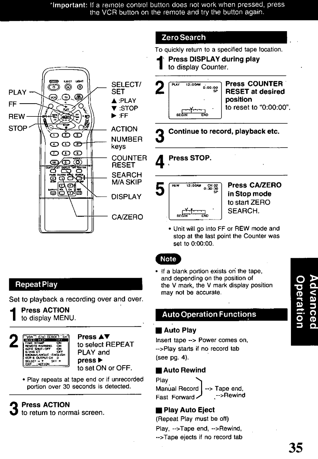 Panasonic PV-VS4821 manual 