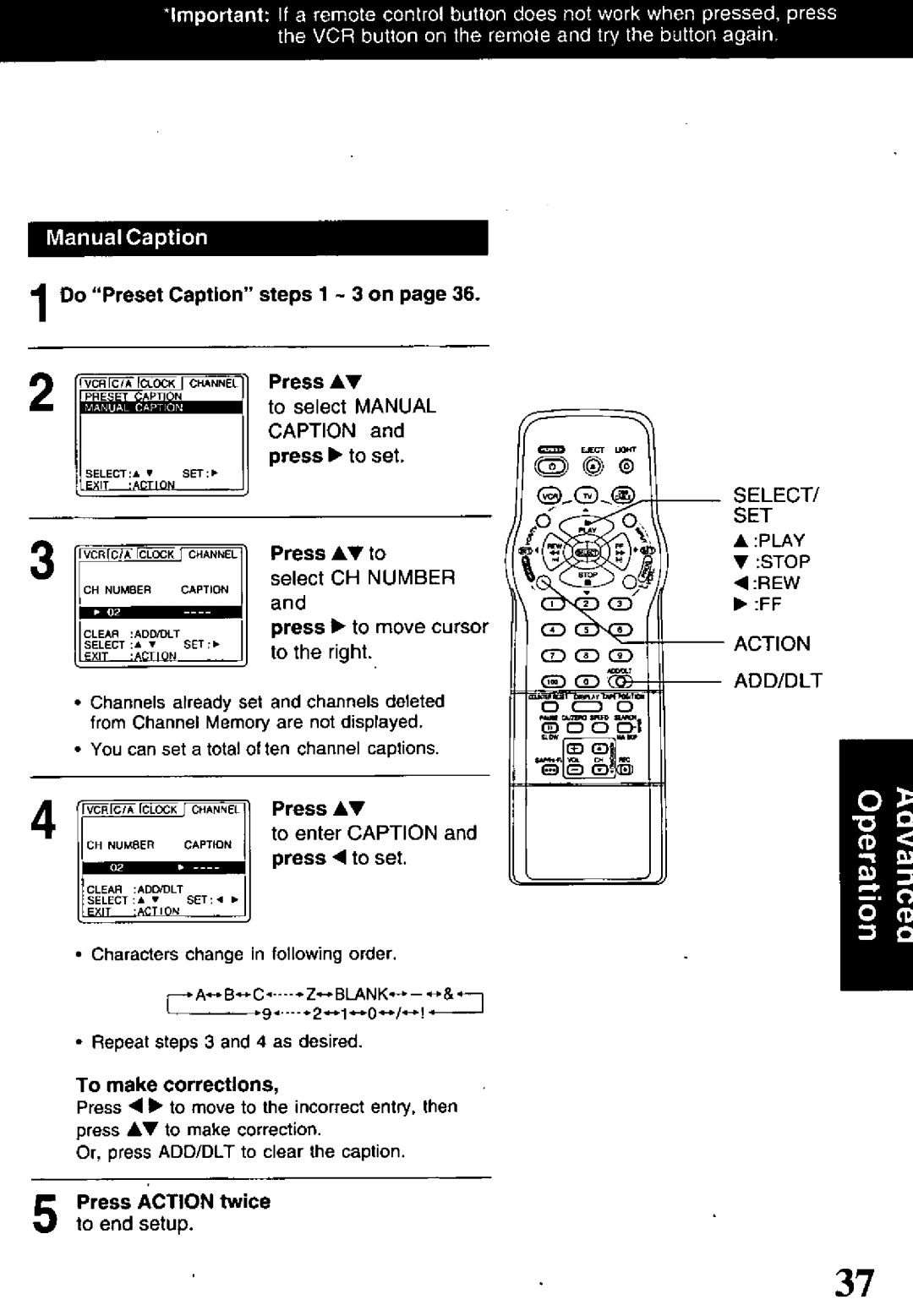 Panasonic PV-VS4821 manual 