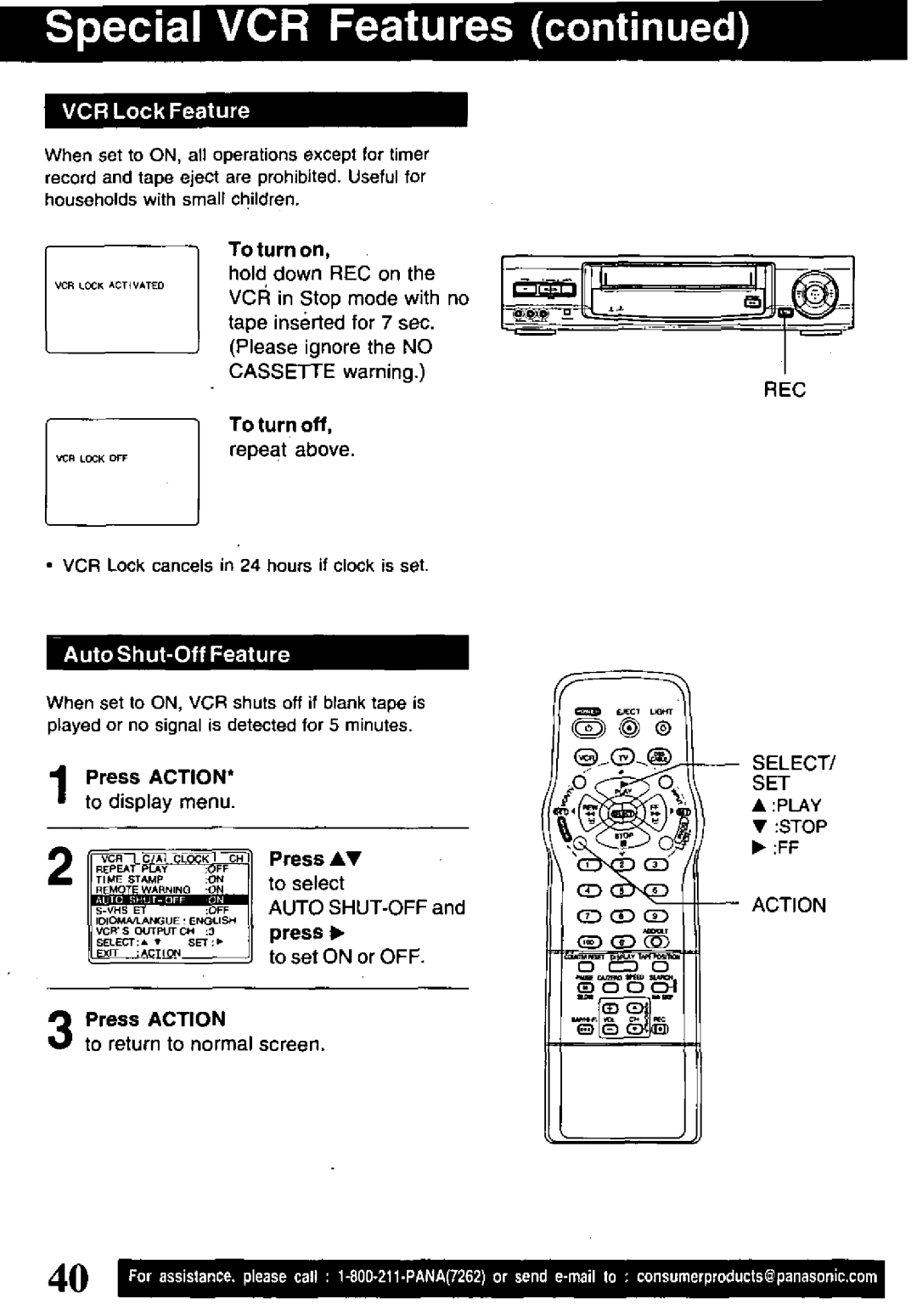 Panasonic PV-VS4821 manual 