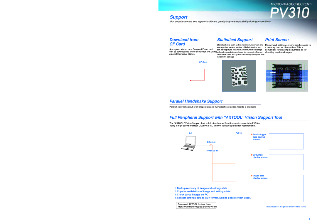 Panasonic PV310 manual Support 