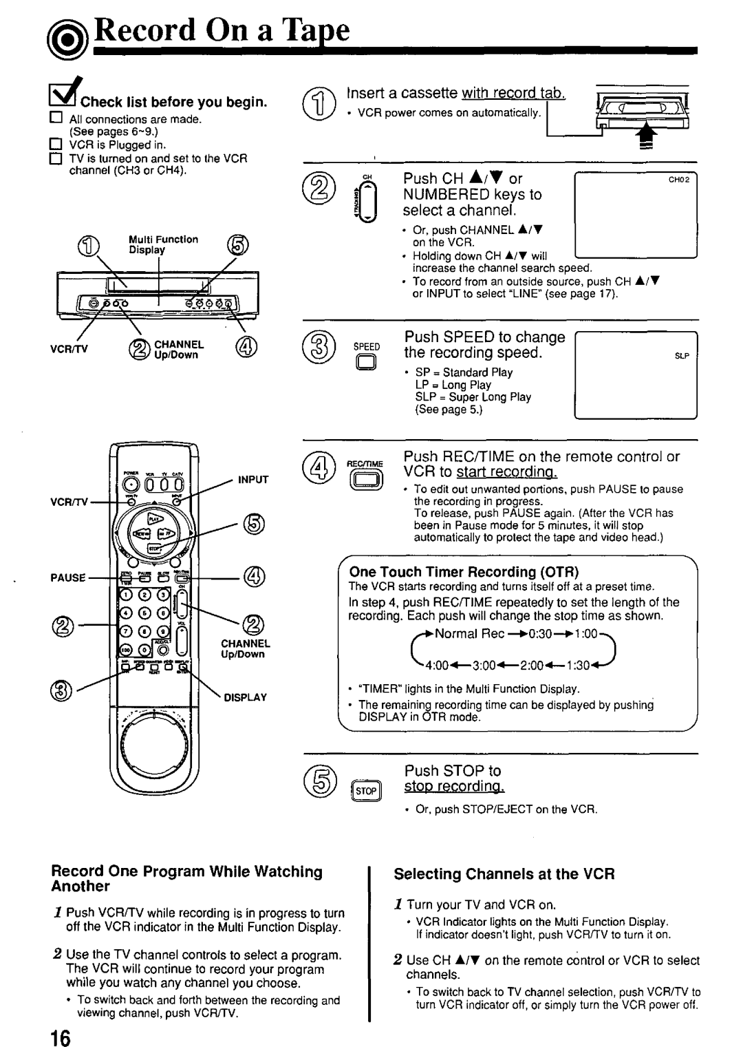 Panasonic PV7455S manual 