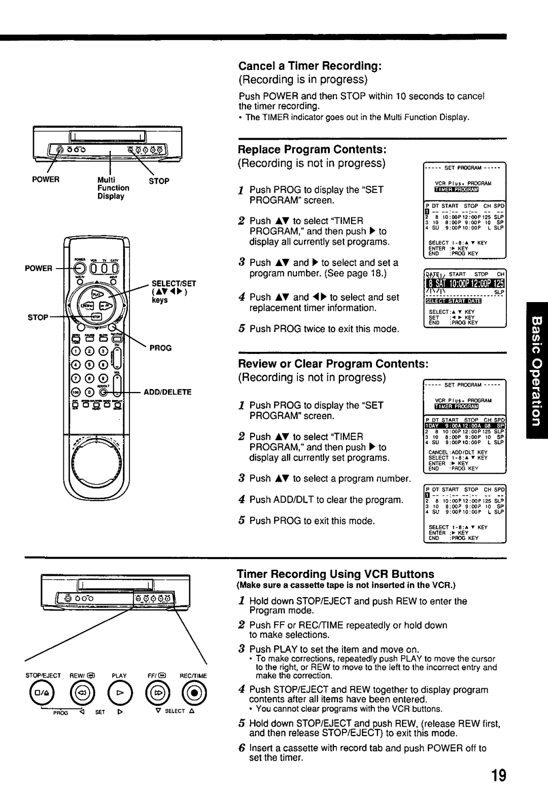 Panasonic PV7455S manual 