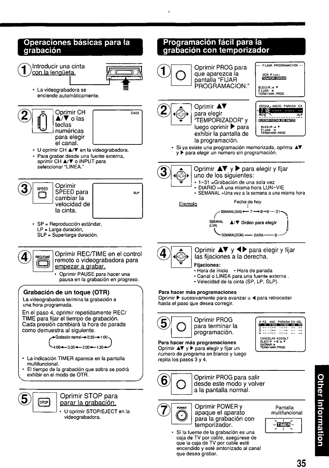 Panasonic PV7455S manual 