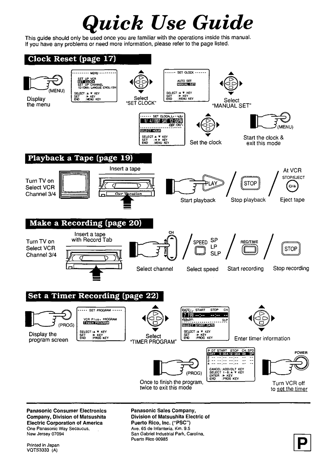 Panasonic PV7665S manual 