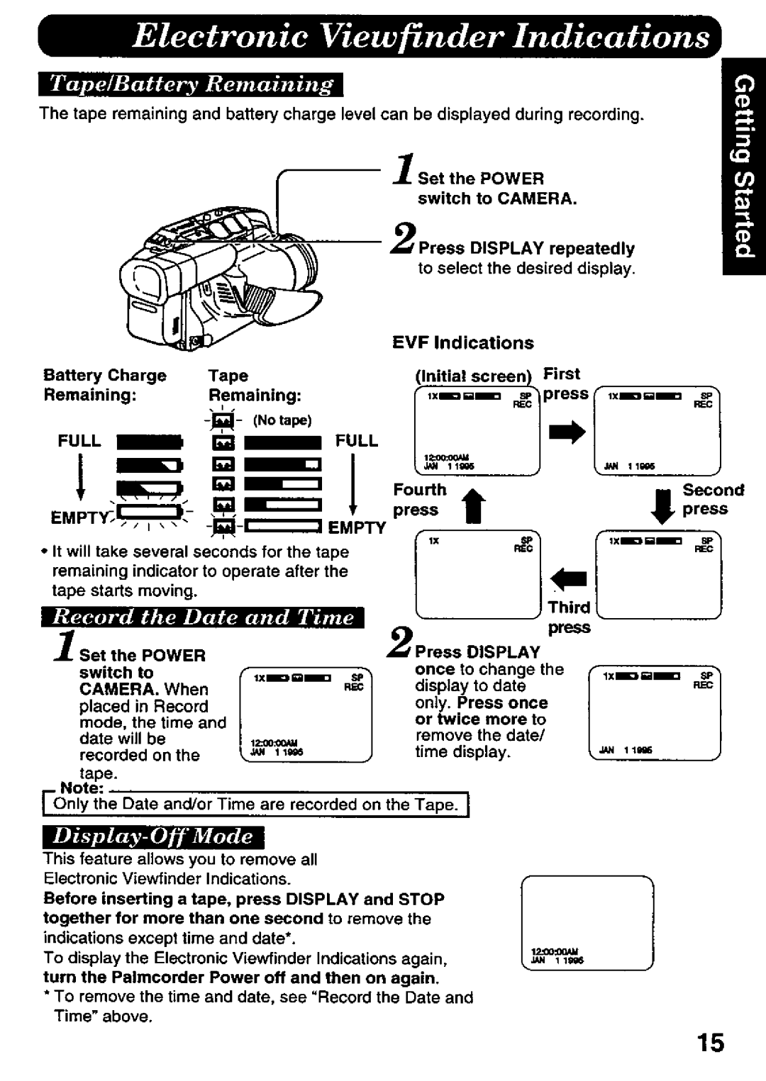 Panasonic PVD526 manual 