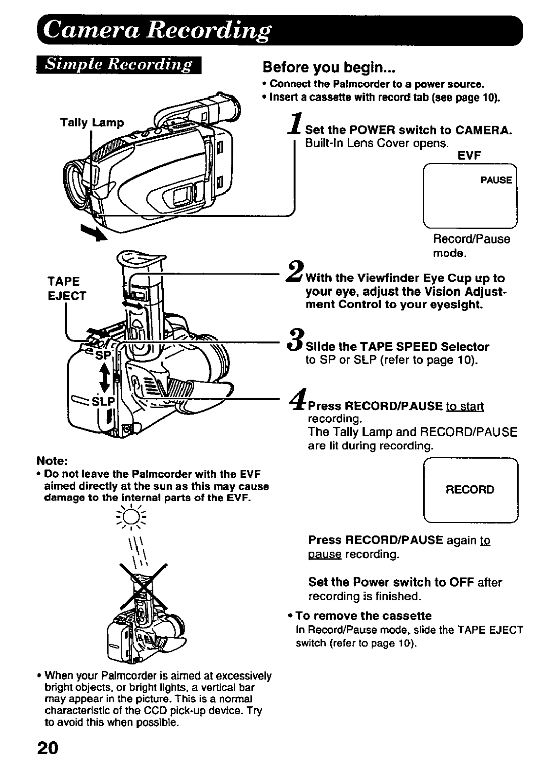 Panasonic PVD526 manual 