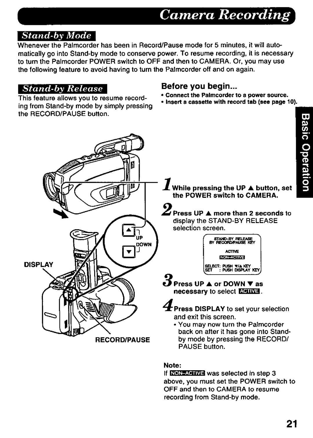 Panasonic PVD526 manual 