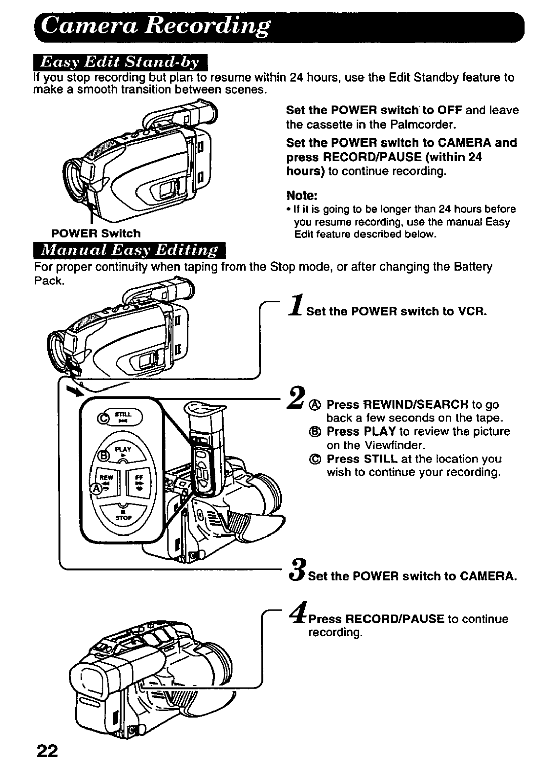 Panasonic PVD526 manual 