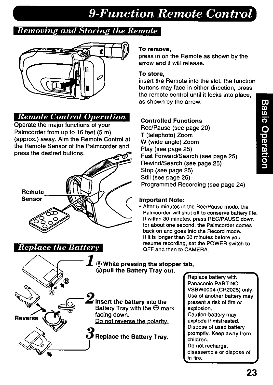 Panasonic PVD526 manual 