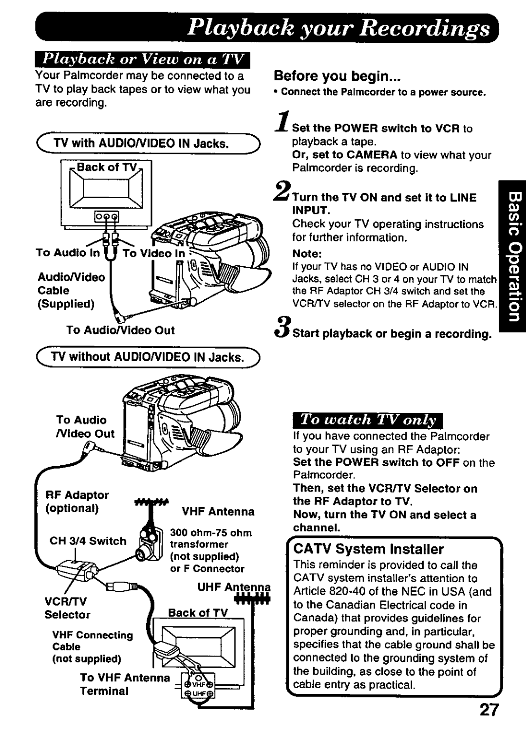 Panasonic PVD526 manual 